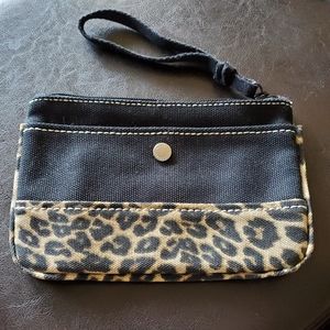 Lands' End Leopard Print Wristlet Purse (Small)